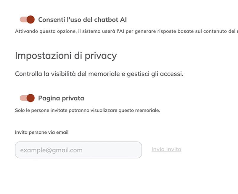 Interfaccia chat con assistente AI